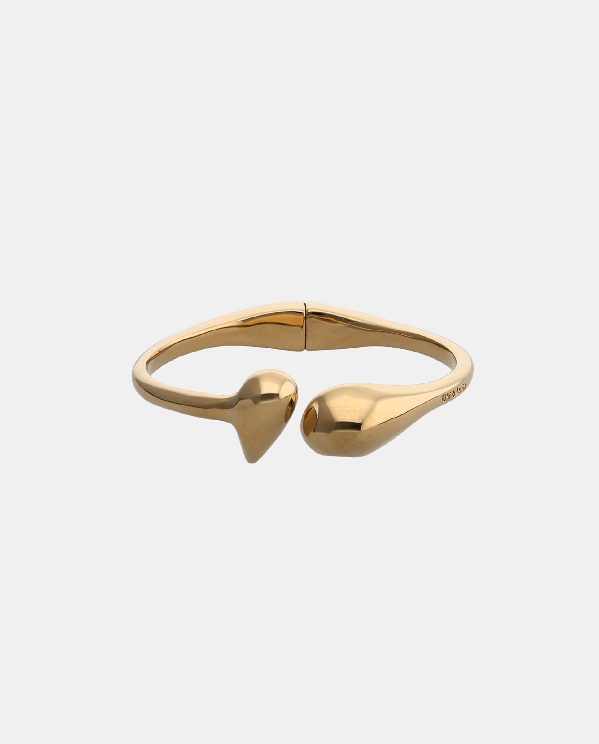 Imagem 0 de Pulseira Rígida Banhada a Ouro 18k com Uma Gota em Cada Extremo