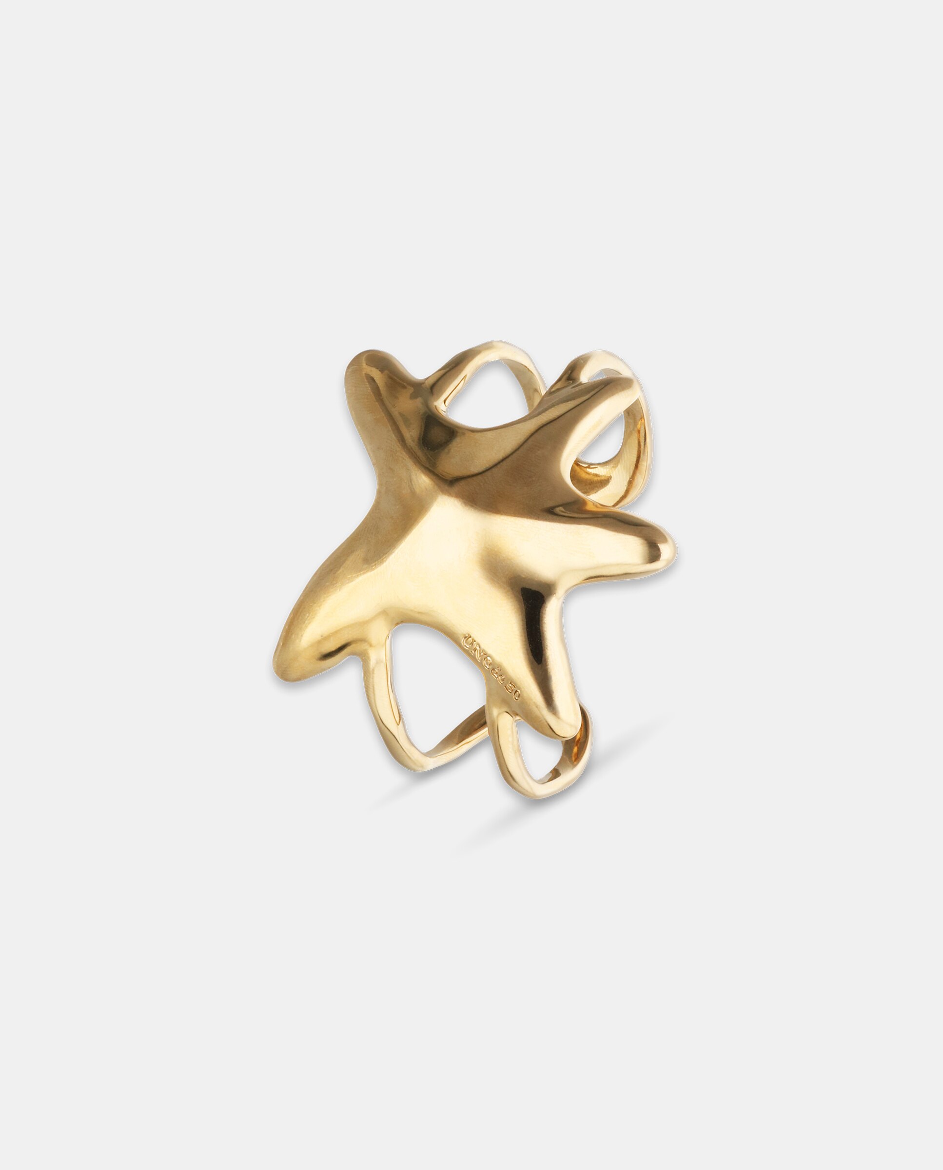 Pulseira Rígida Banhada a Ouro 18k com Forma de Estrela Grande Ouro-3