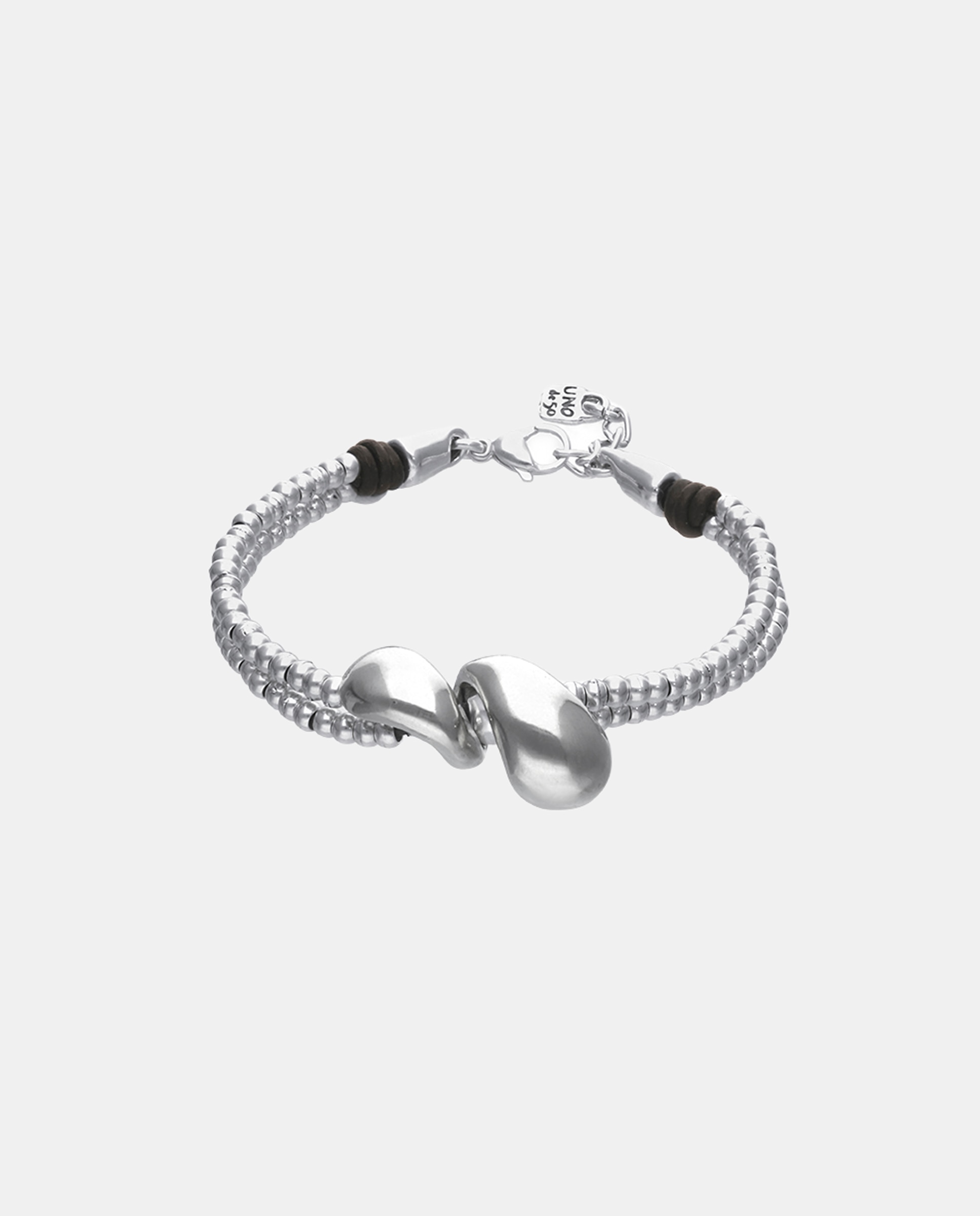 Imagem 0 de Pulseira Banhada em Prata com Detalhe de Duas Gotas Prateadas