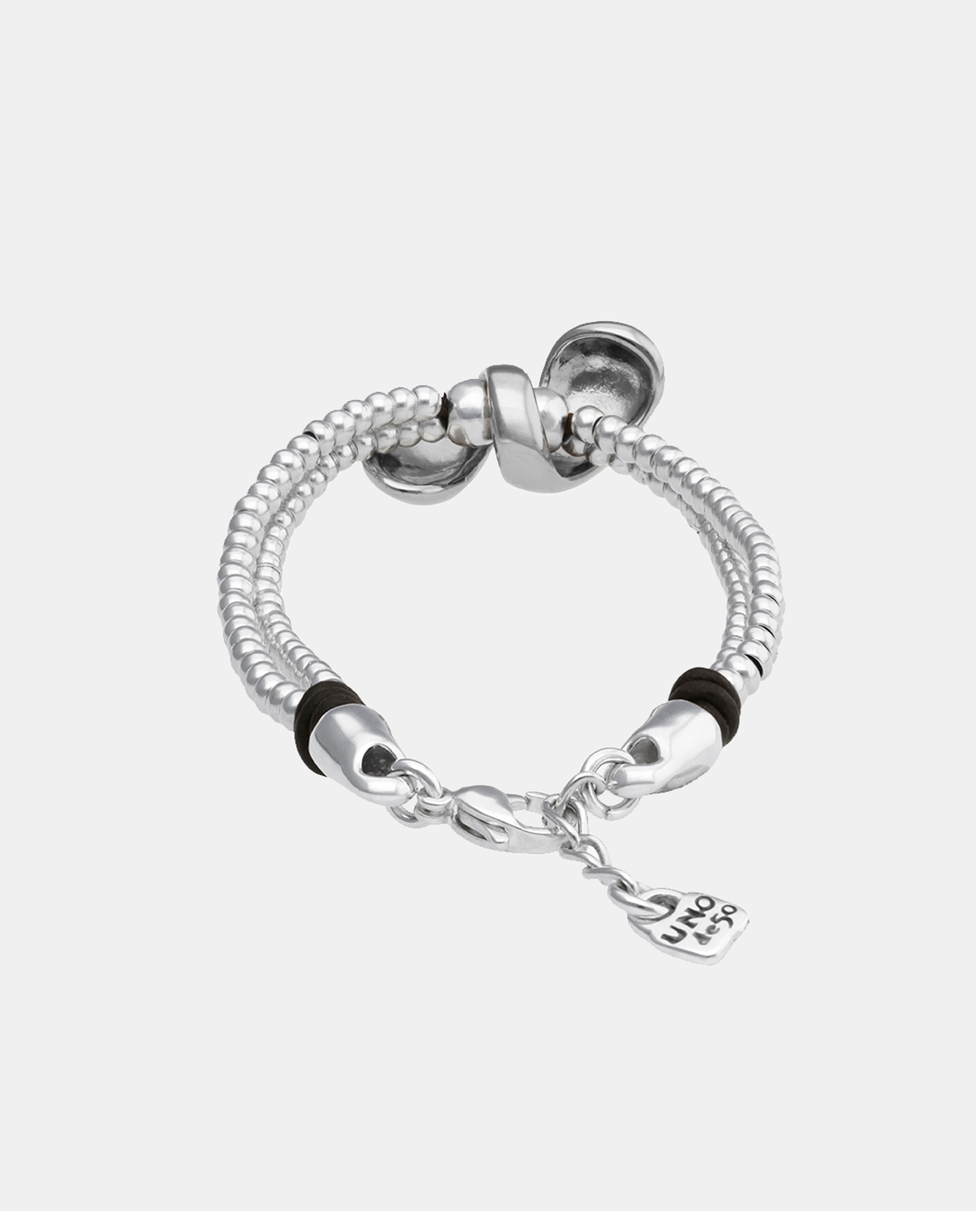 Pulseira Banhada em Prata com Detalhe de Duas Gotas Prateadas Prata-2