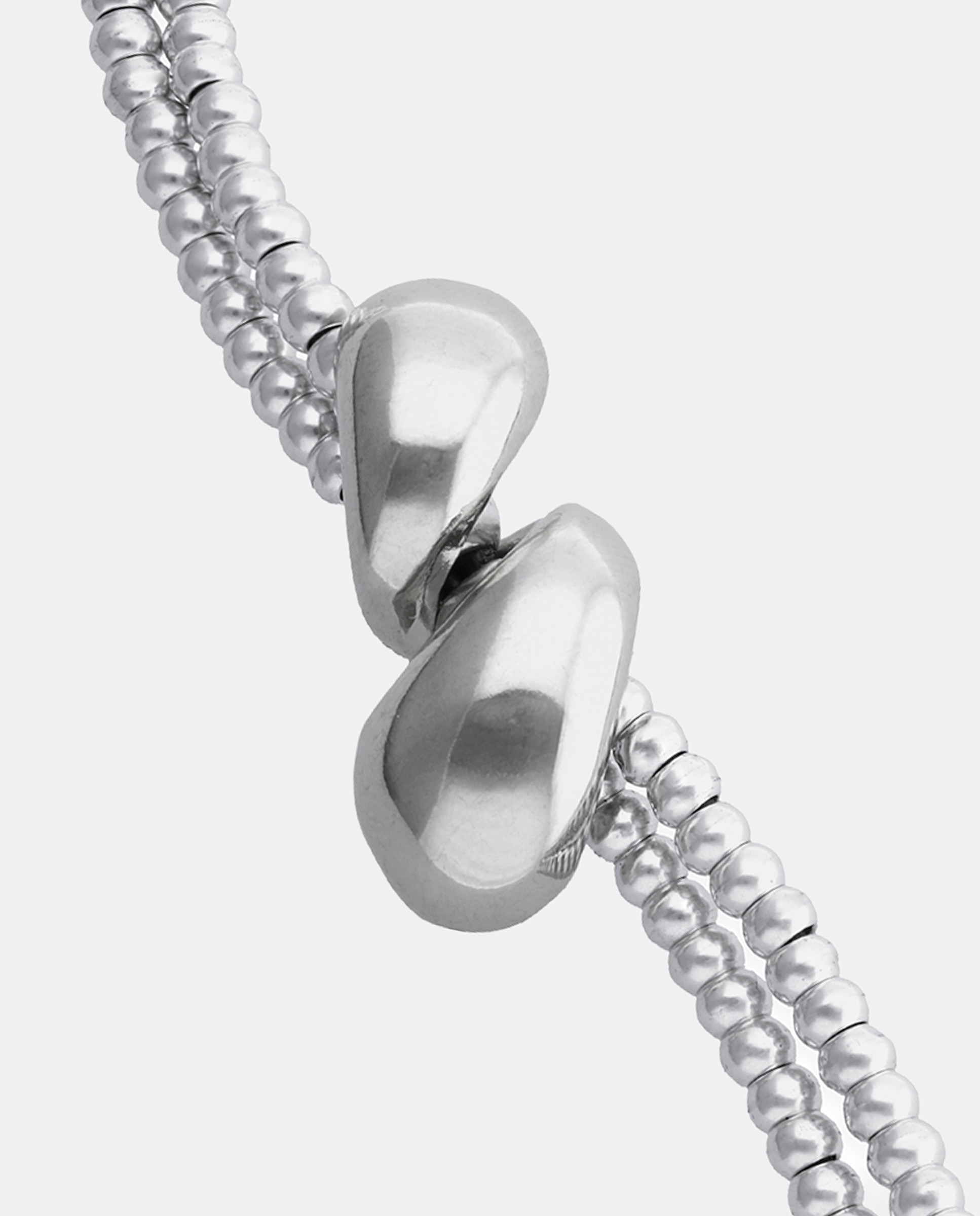 Pulseira Banhada em Prata com Detalhe de Duas Gotas Prateadas Prata-3