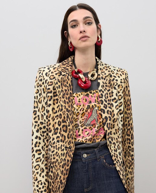 Imagem 0 de Blazer Ajustado Animal Print