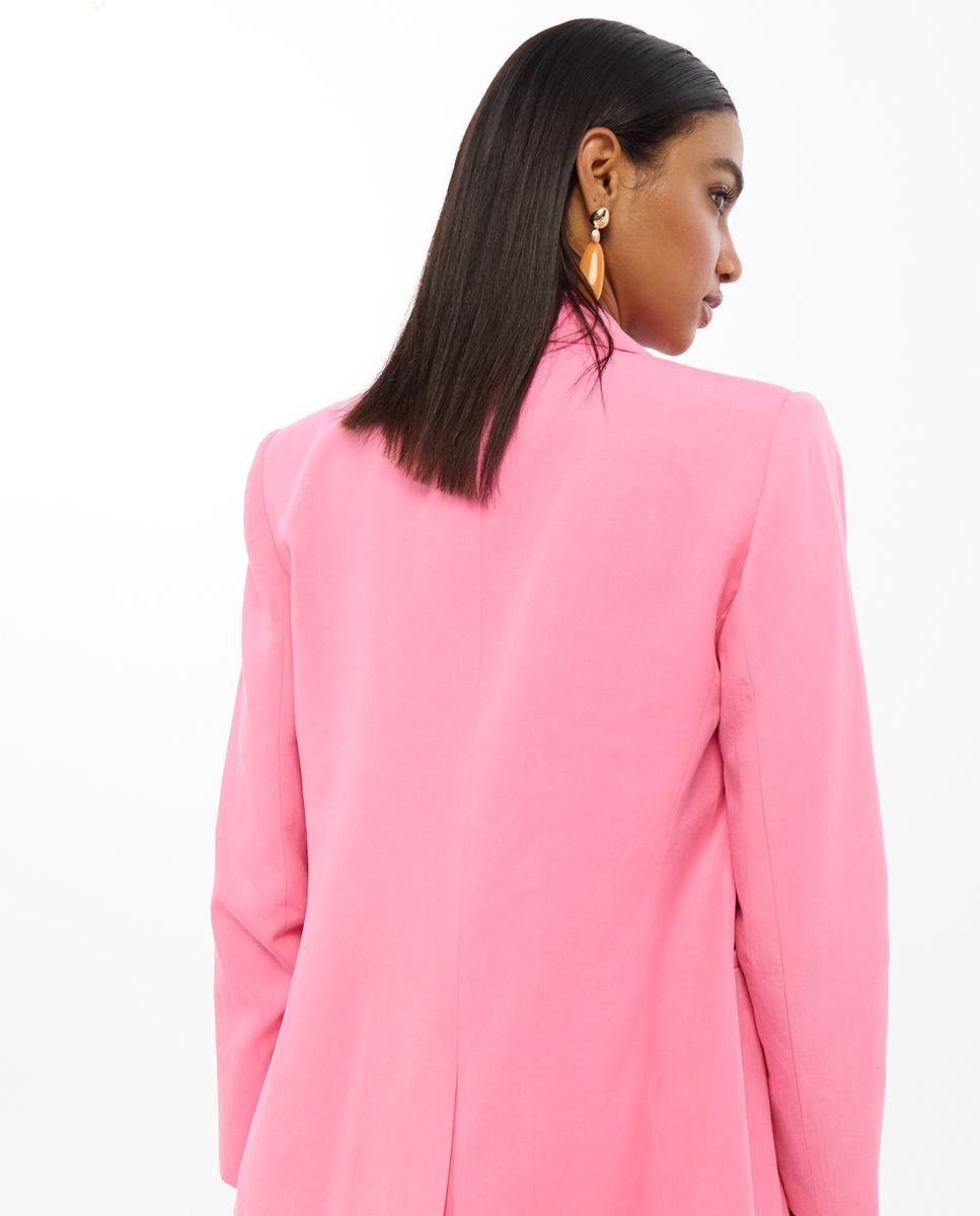 Blazer Regular sem Fecho Rosa-2