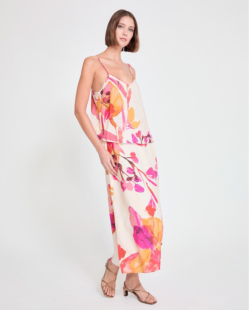 Top de Renda com Estampado Multicolor-2