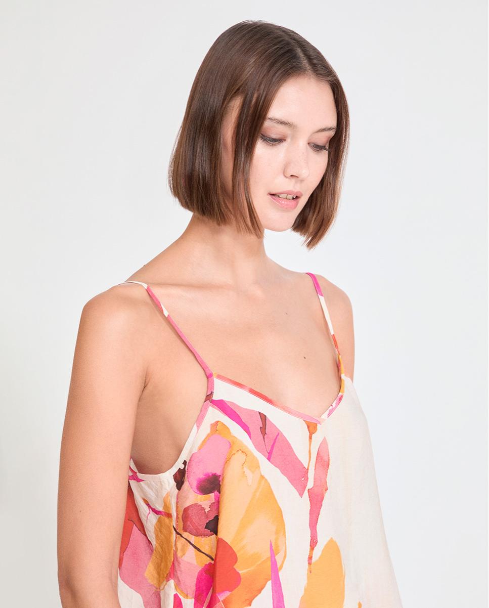 Top de Renda com Estampado Multicolor-4