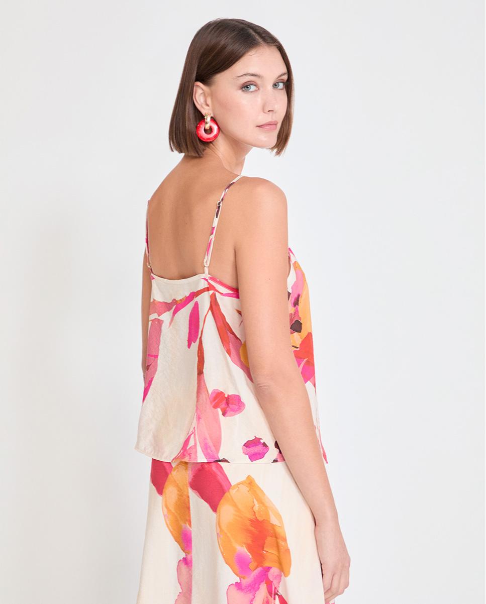 Top de Renda com Estampado Multicolor-5