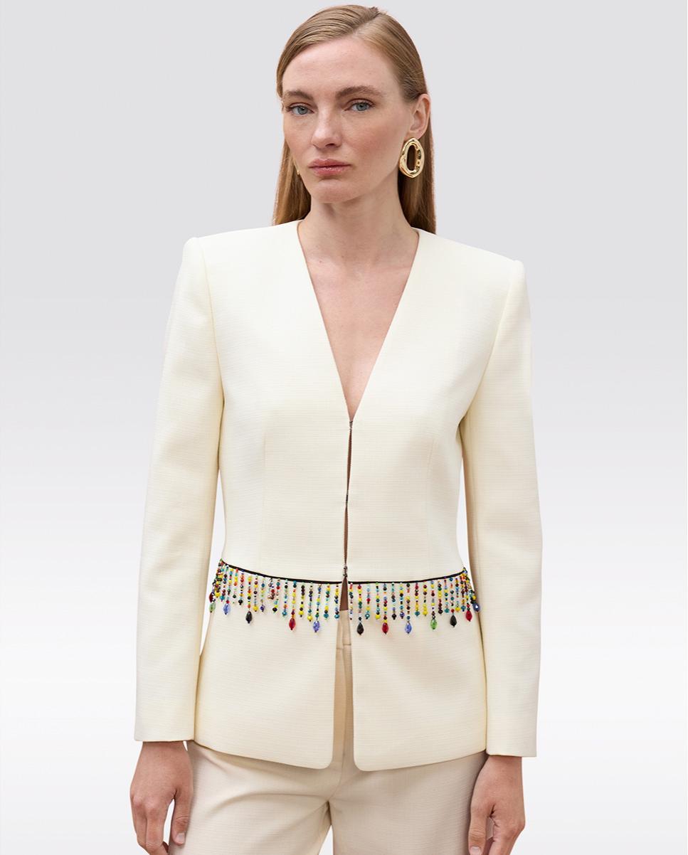 Imagem 0 de Blazer Adornado com Pedras de Cores