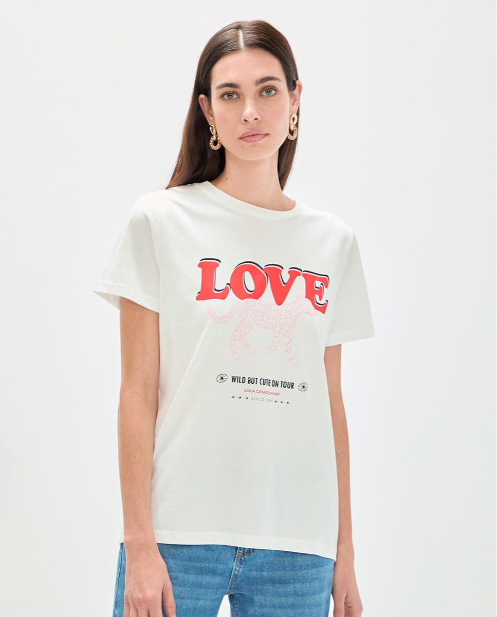 Imagem 0 de T-shirt Leopardo de Perfil Love
