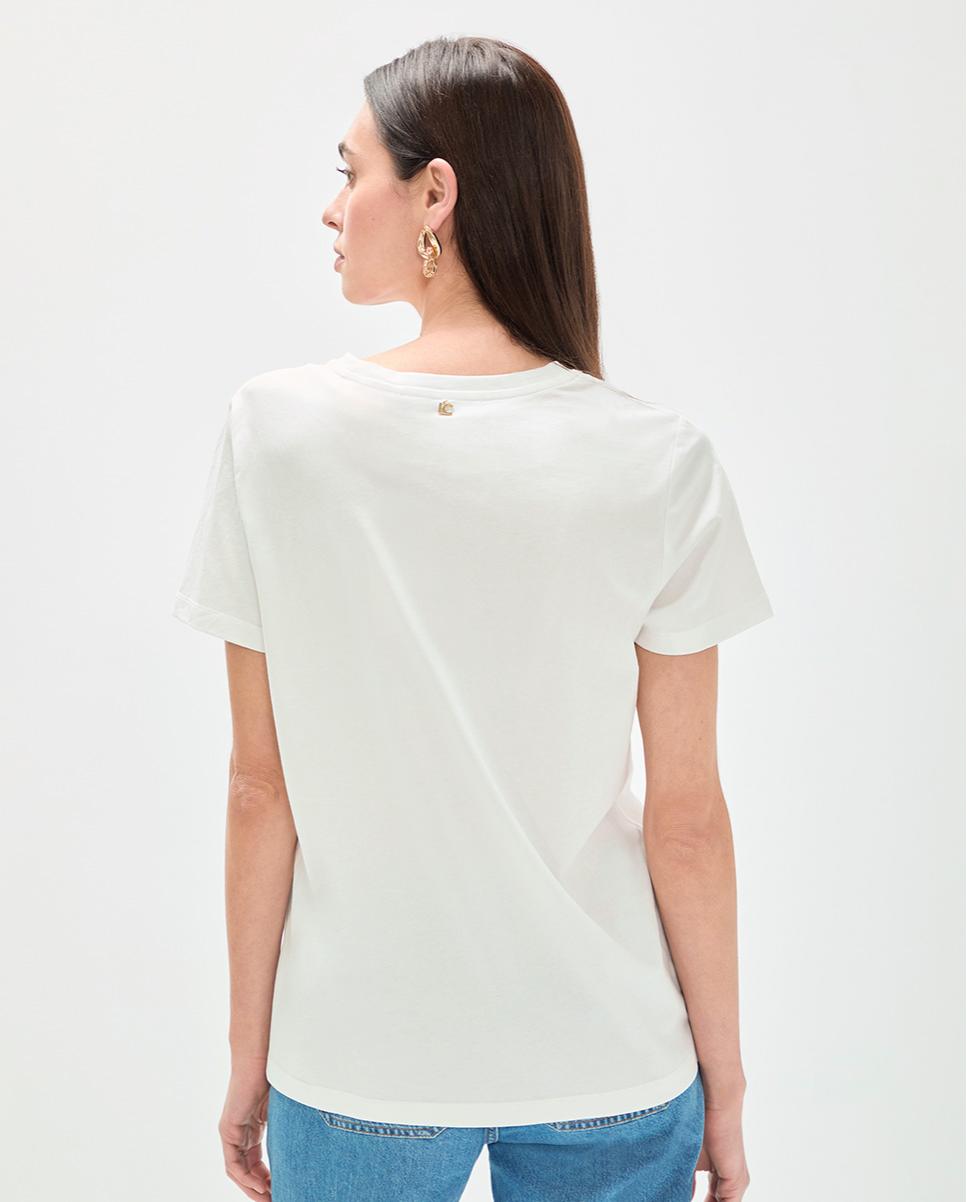 T-shirt Leopardo de Perfil Love Branco-5