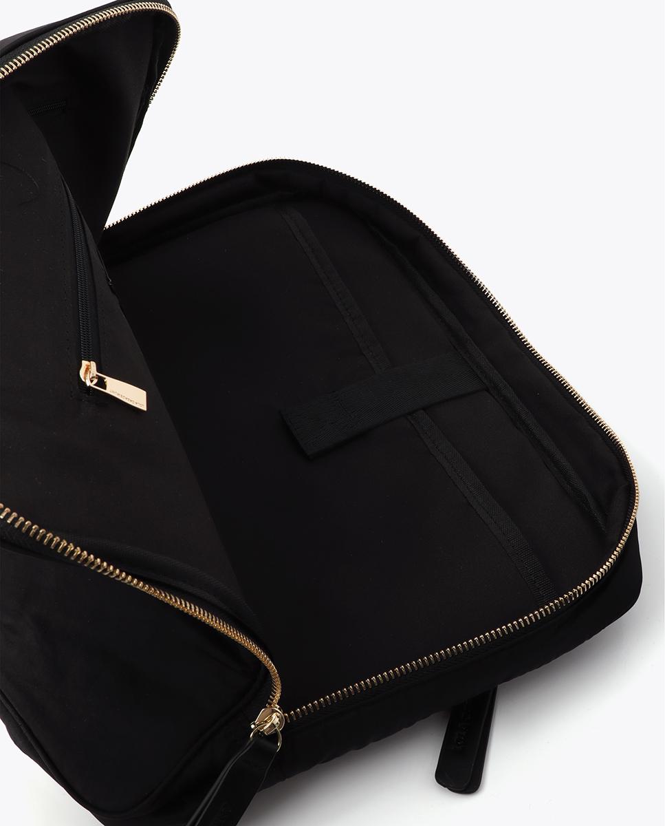 Bolsa para Computador Portátil com Compartimento Acolchoado e Fecho Zip Preto-5