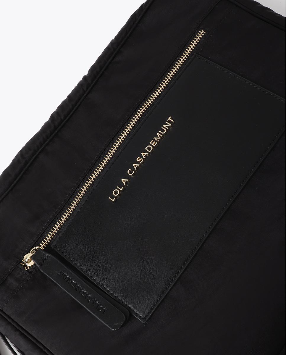 Bolsa para Computador Portátil com Compartimento Acolchoado e Fecho Zip Preto-6