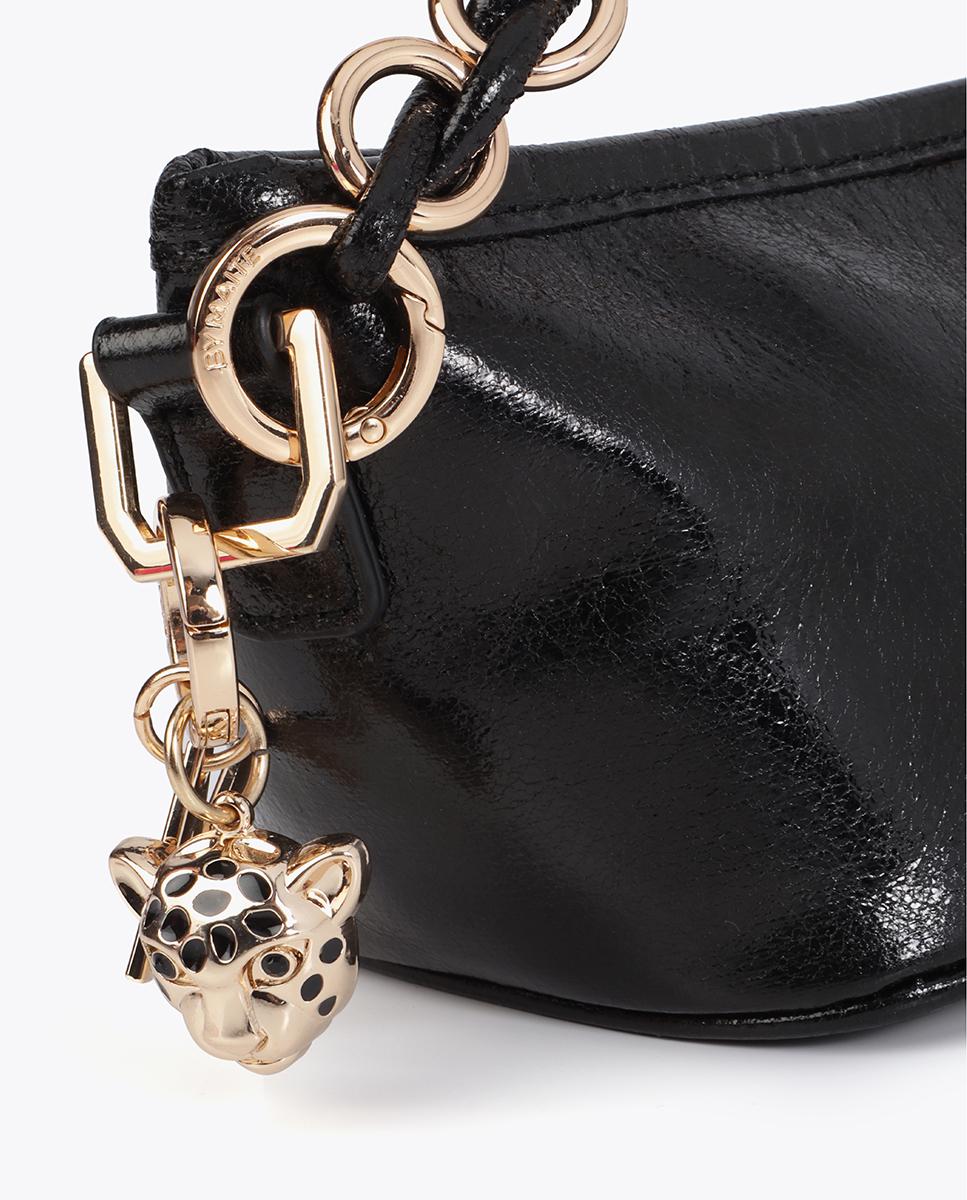 Mala de Festa Efeito Brilhante com Fecho Zip Preto-6