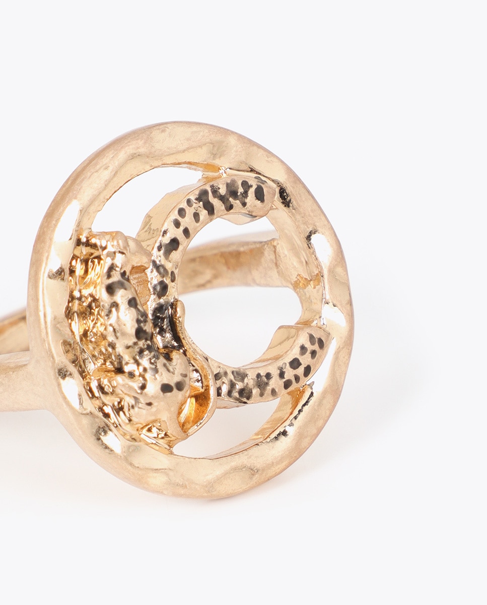 Anel com Logo Lc Animal Ouro-4