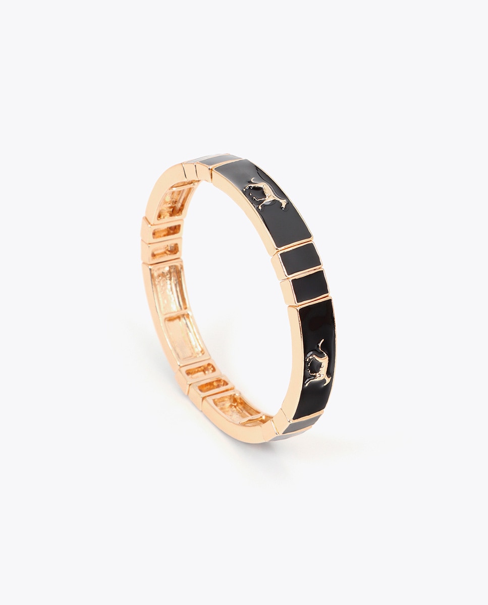 Conjunto de Pulseiras Elásticas Lacado Personalizado Preto-4