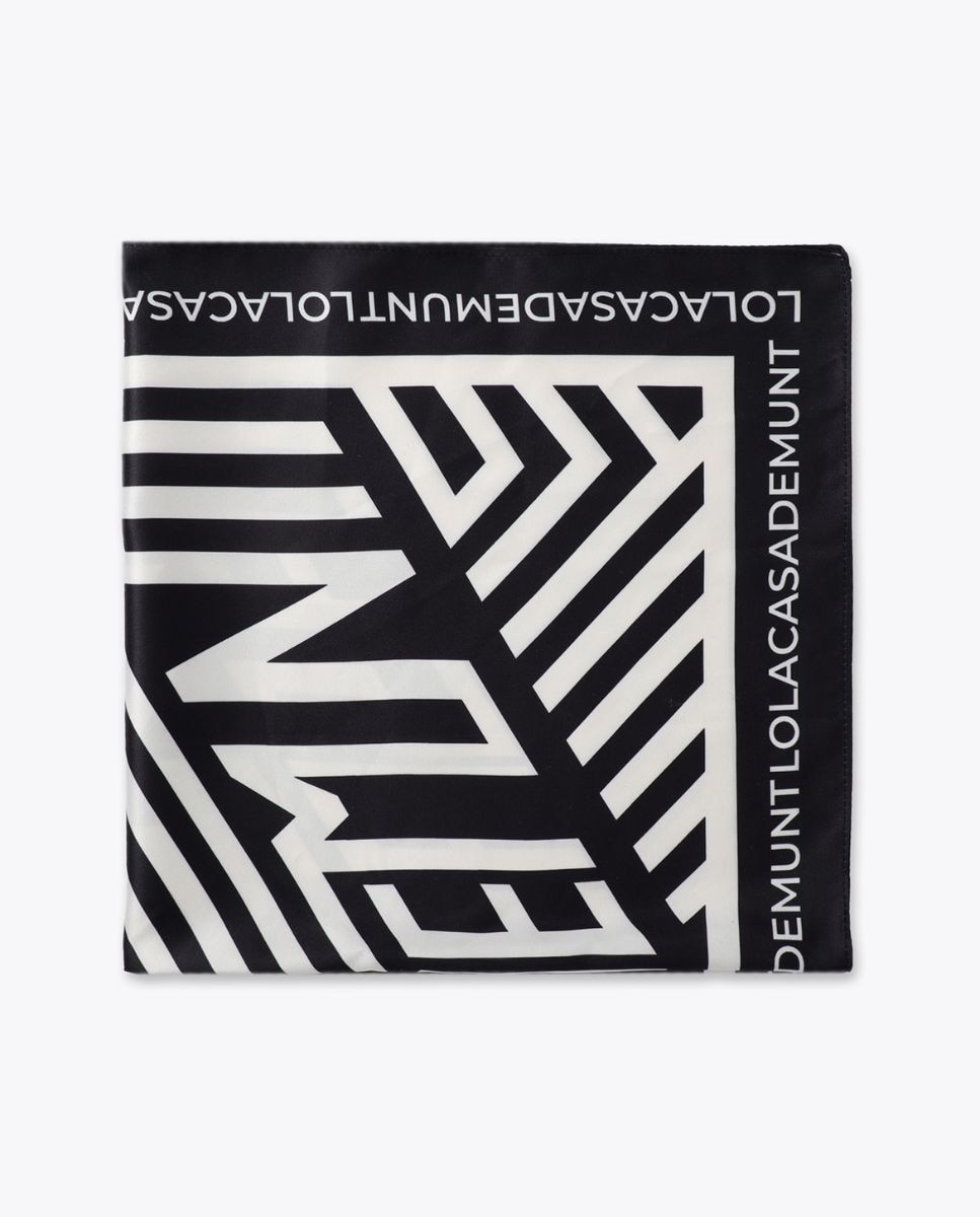 Lenço Optical Logo 55x55cm Preto-2