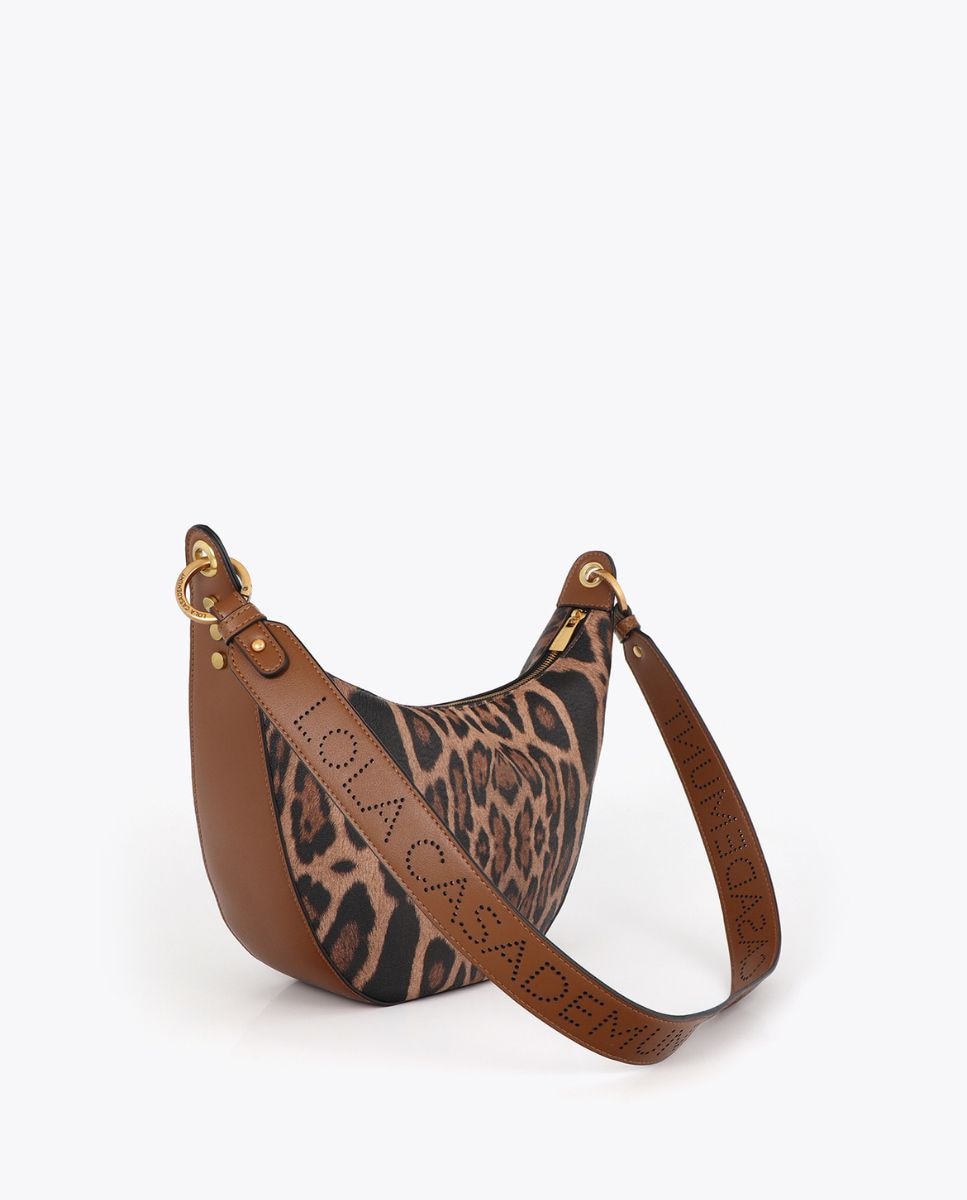 Imagem 0 de Mala a Tiracolo Animal Print com Alça Logo Perfurada
