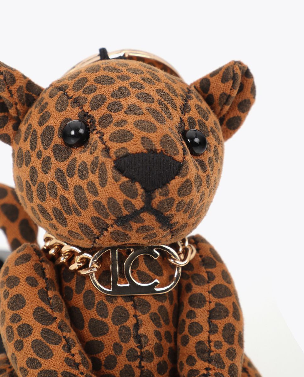 Porta-chaves Boneco Leopardo Tecido Preto-3
