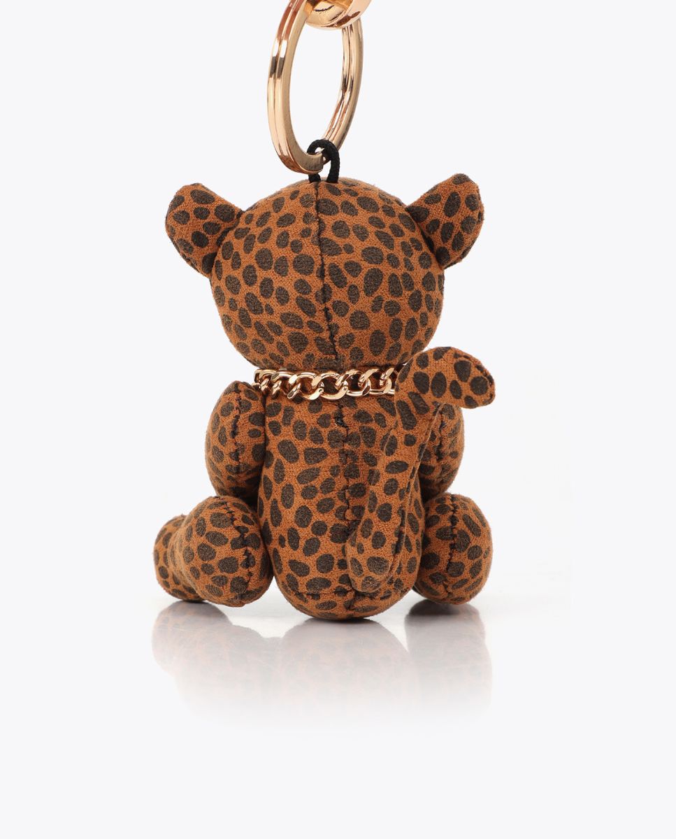 Porta-chaves Boneco Leopardo Tecido Preto-4