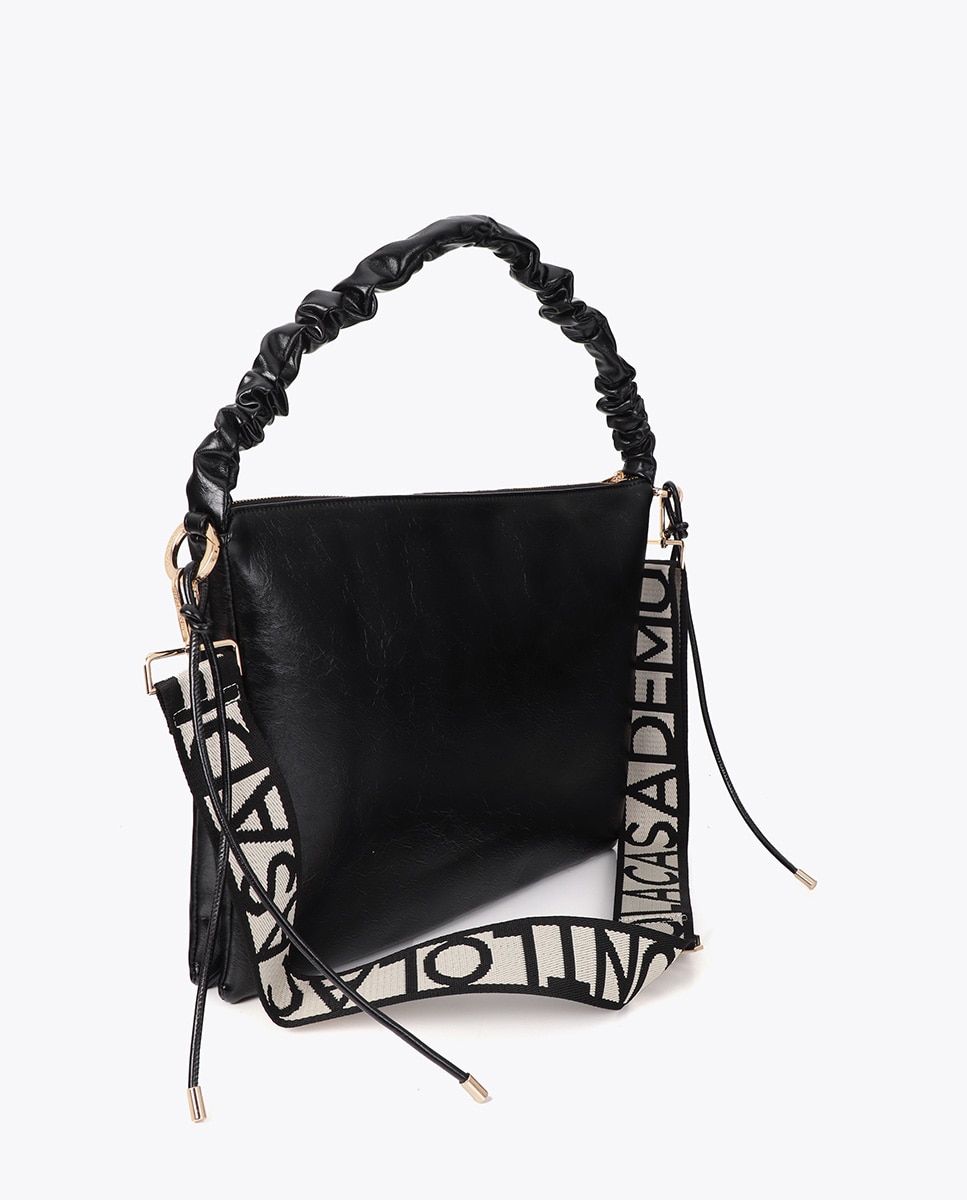 Bolsa para Pc Efeito Pele Preto-4