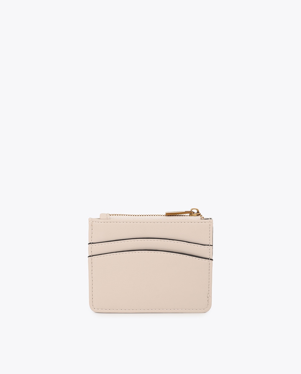 Porta-cartões Efeito Pele com Ilhós Branco-3