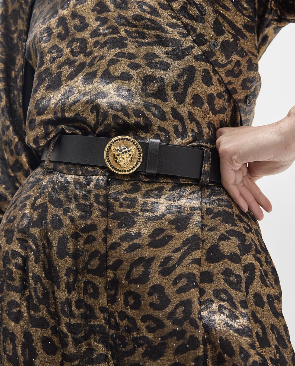 Cinto Medalha Leopardo Preto-5