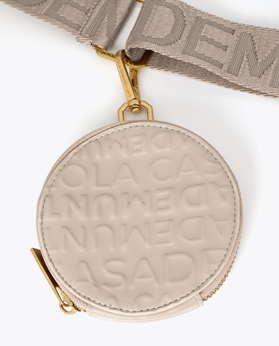 Mala para Telemóvel com Logo e Pesponto Branco-5