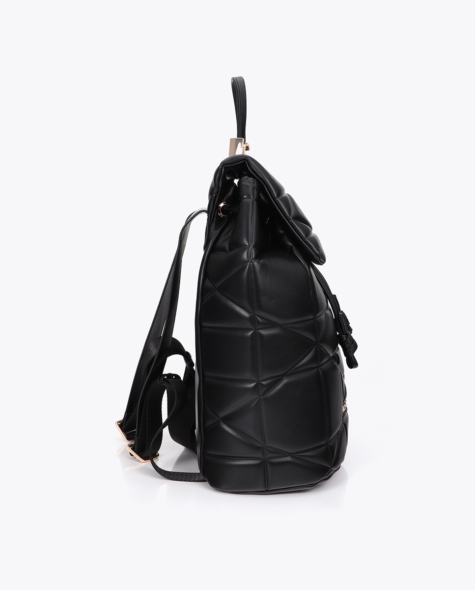 Mochila Acolchoada com Detalhe Lc Metálica Preto-3