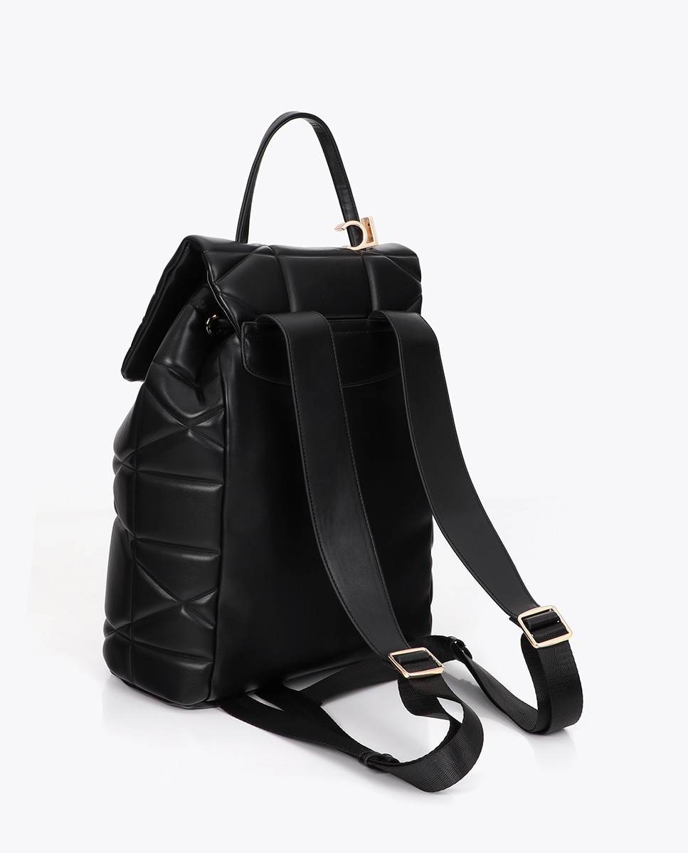 Mochila Acolchoada com Detalhe Lc Metálica Preto-4