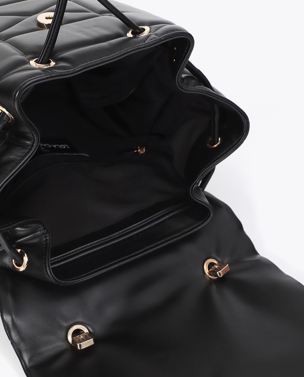 Mochila Acolchoada com Detalhe Lc Metálica Preto-5