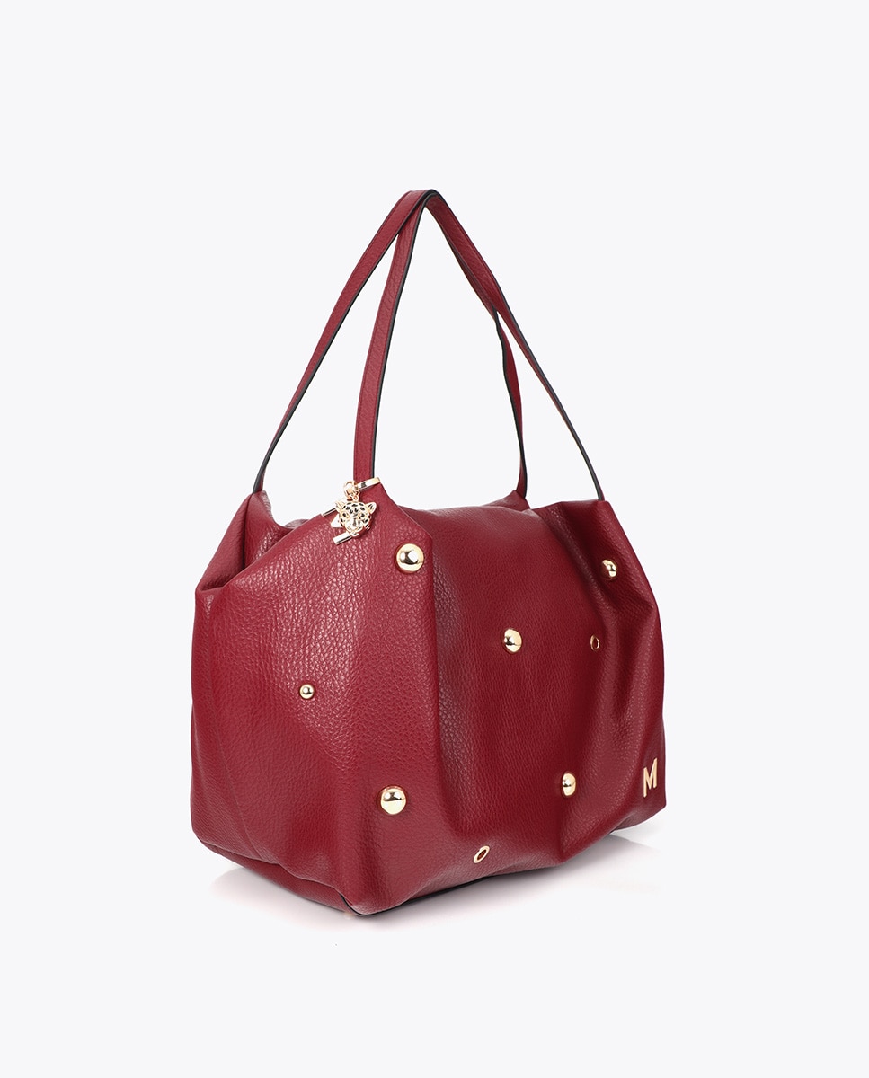 Shopper Efeito Pele Multi Tachas Vermelho-2