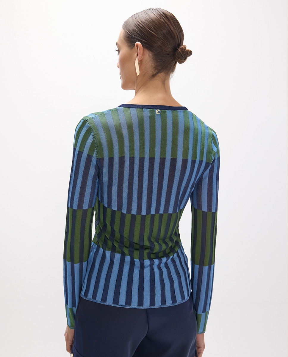 Camisola Canais Bicolor Azul-4