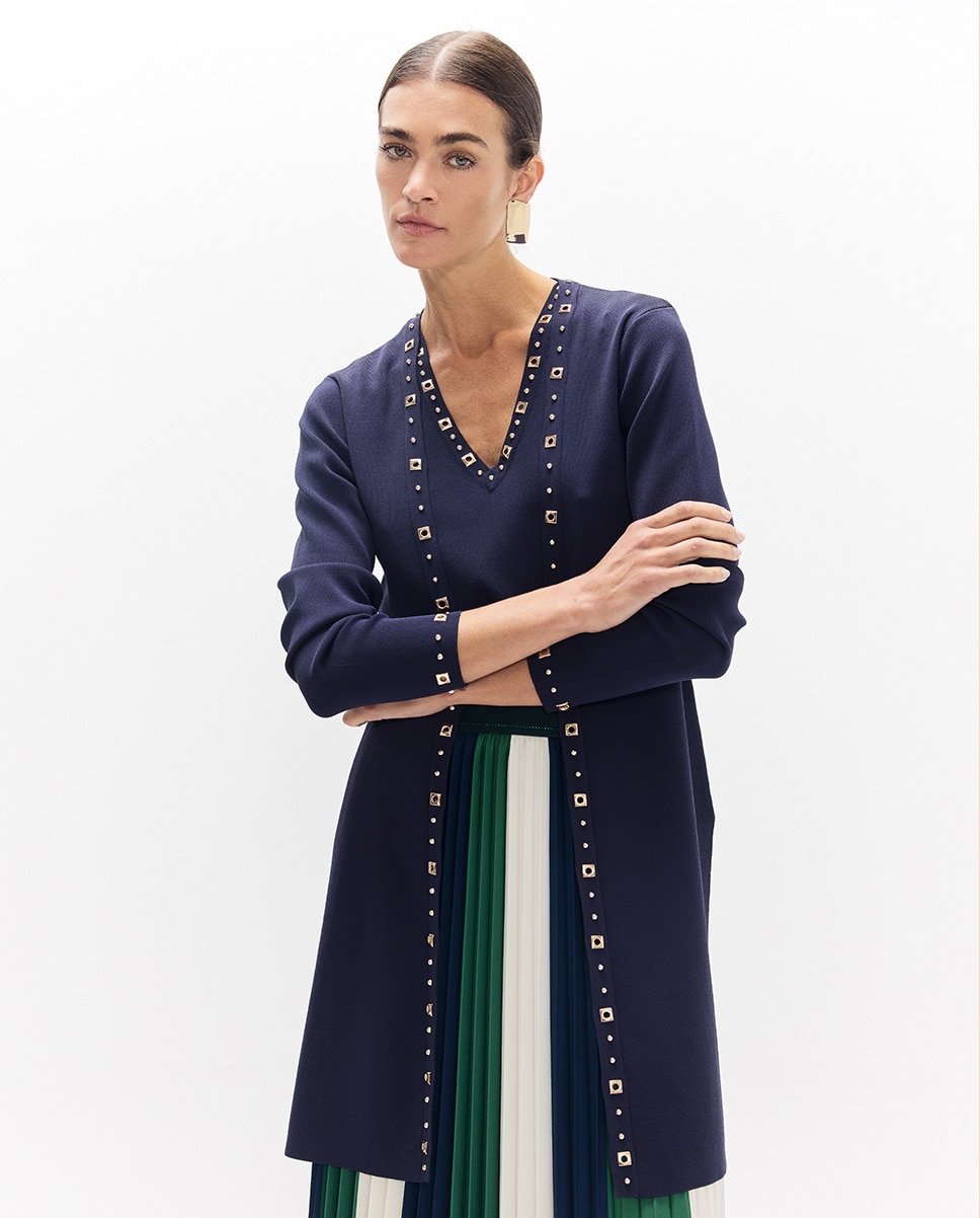 Imagem 0 de Cardigan Comprido com Tachas