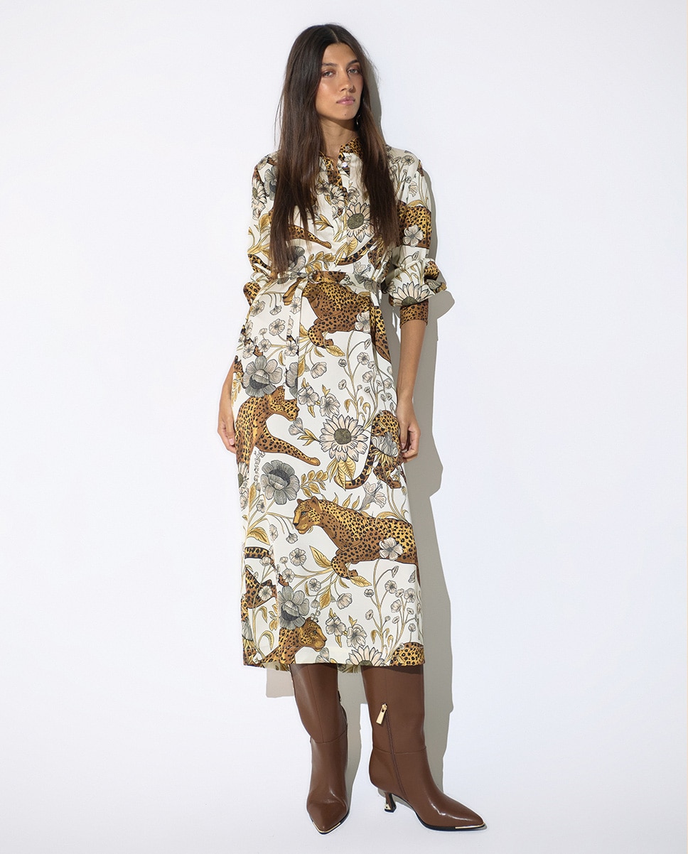 Imagem 0 de Vestido Midi Versace de Manga Comprida