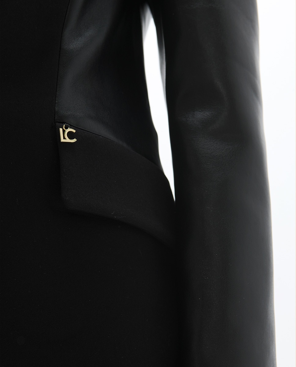 Blazer Combi Pu e Circular Preto-3