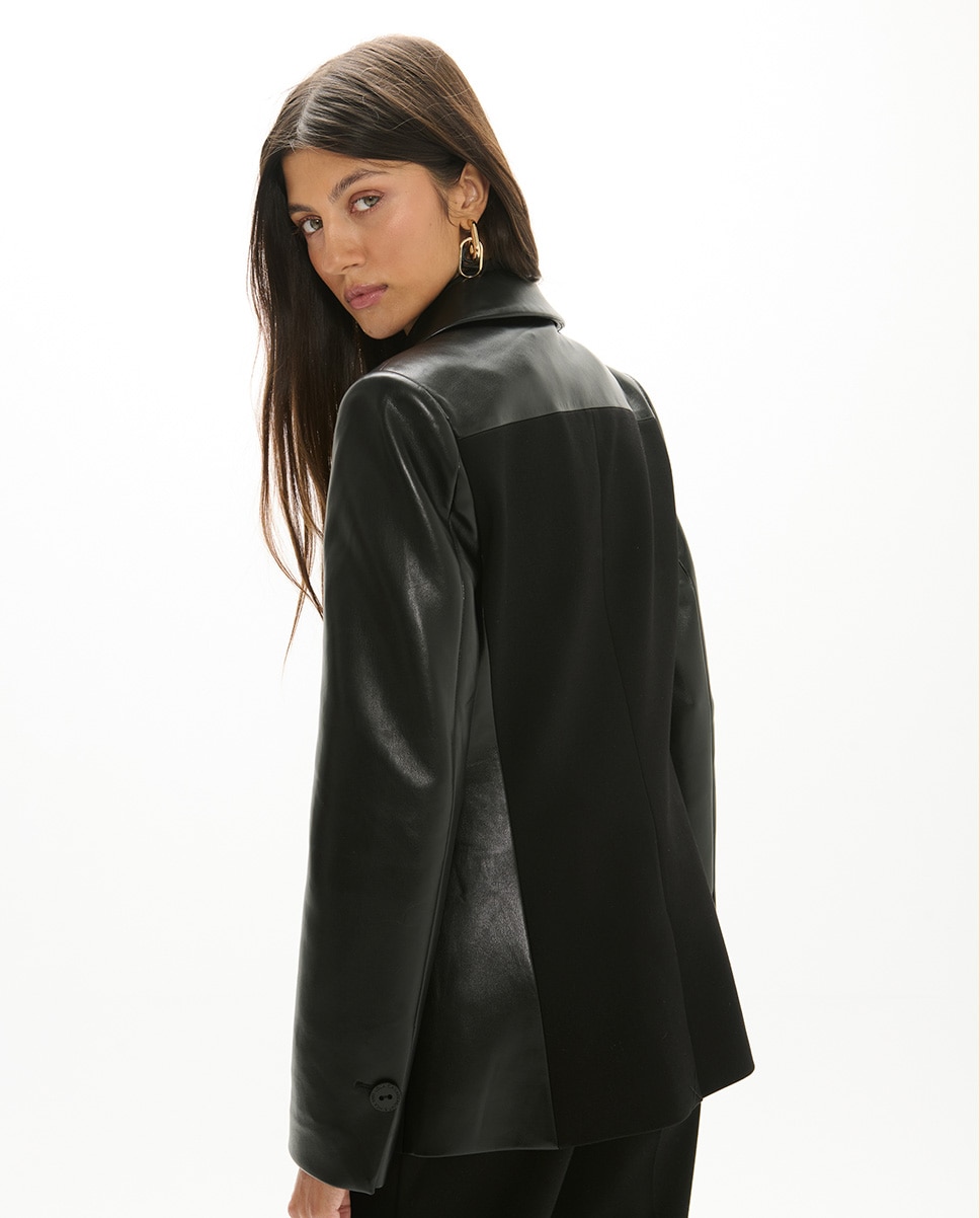 Blazer Combi Pu e Circular Preto-4
