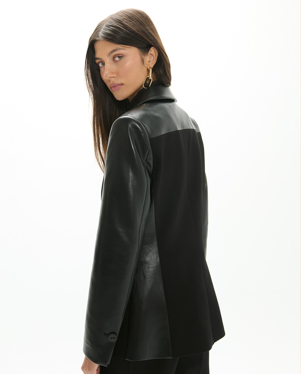 Blazer Combi Pu e Circular Preto-5