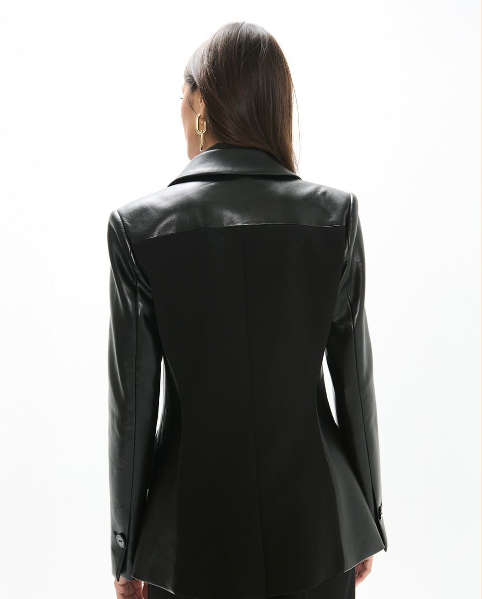 Blazer Combi Pu e Circular Preto-6