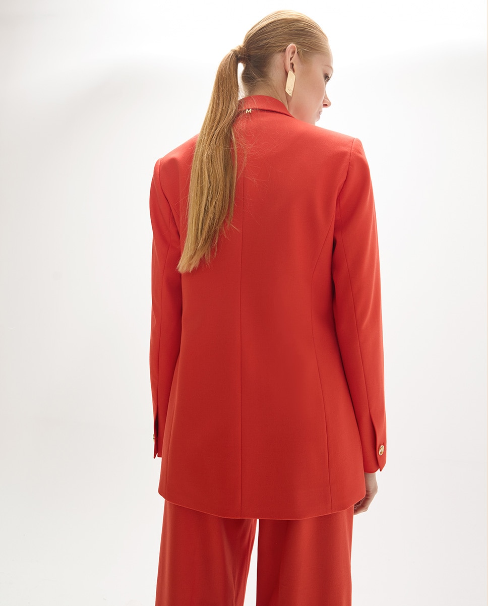 Blazer Cruzado Básico Vermelho-5