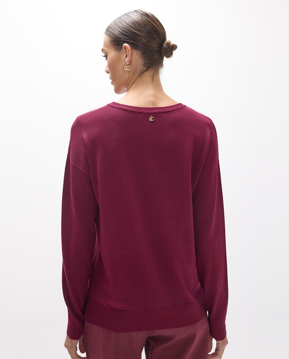 Camisola Rosco Embossed Bordeaux-3