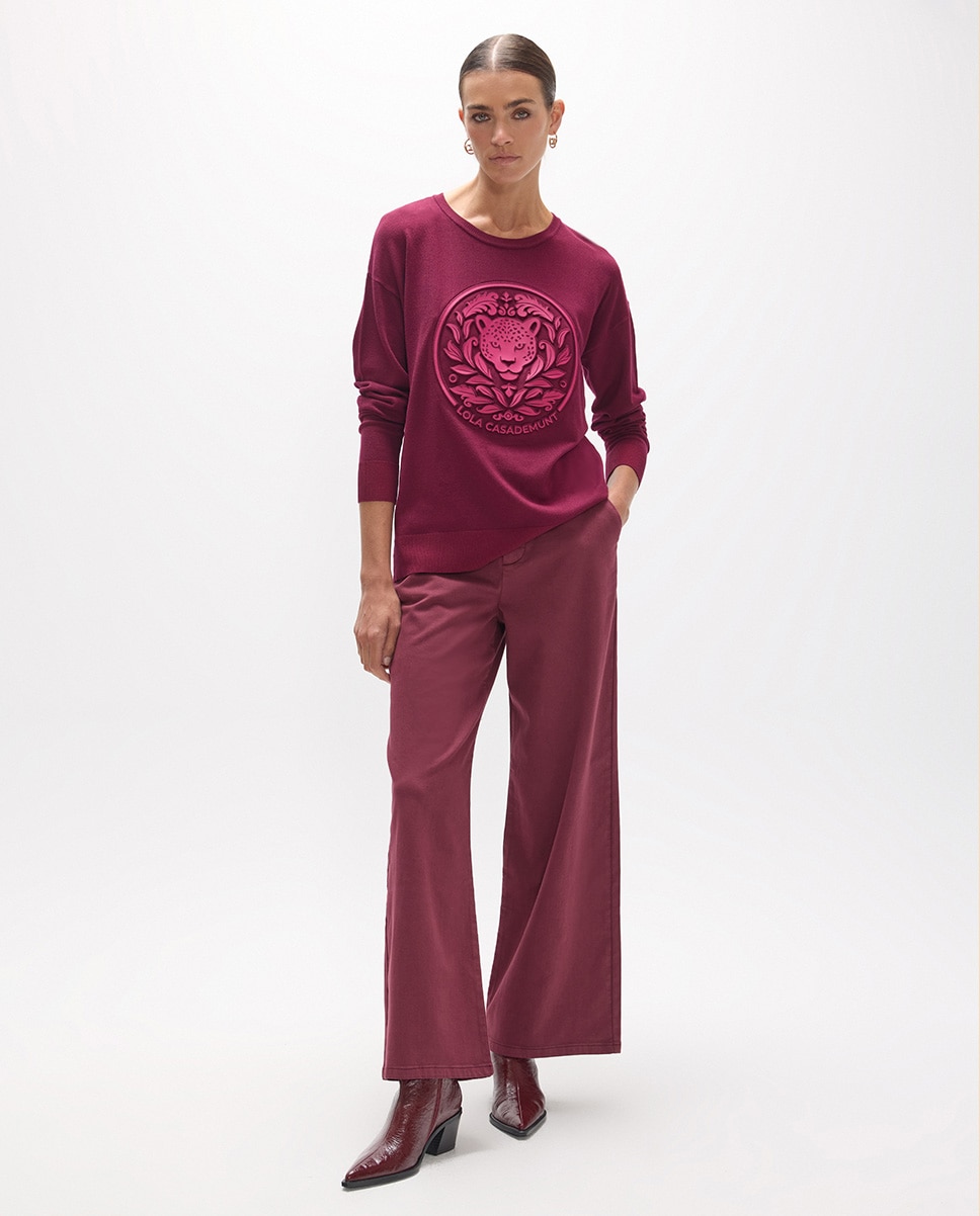 Camisola Rosco Embossed Bordeaux-4