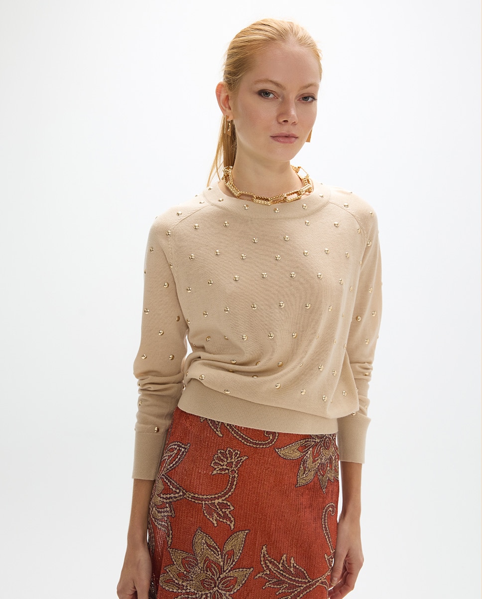 Imagem 0 de Camisola com Tachas Redondas All Over