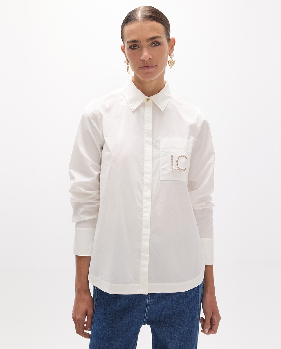 Imagem 0 de Camisa Popelina Fit Regular com Bolso