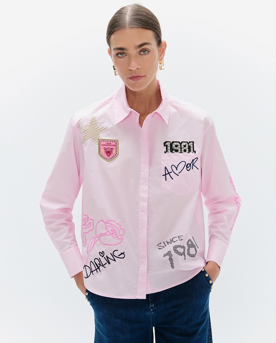 Imagem 0 de Camisa Popelina com Detalhes e Patches