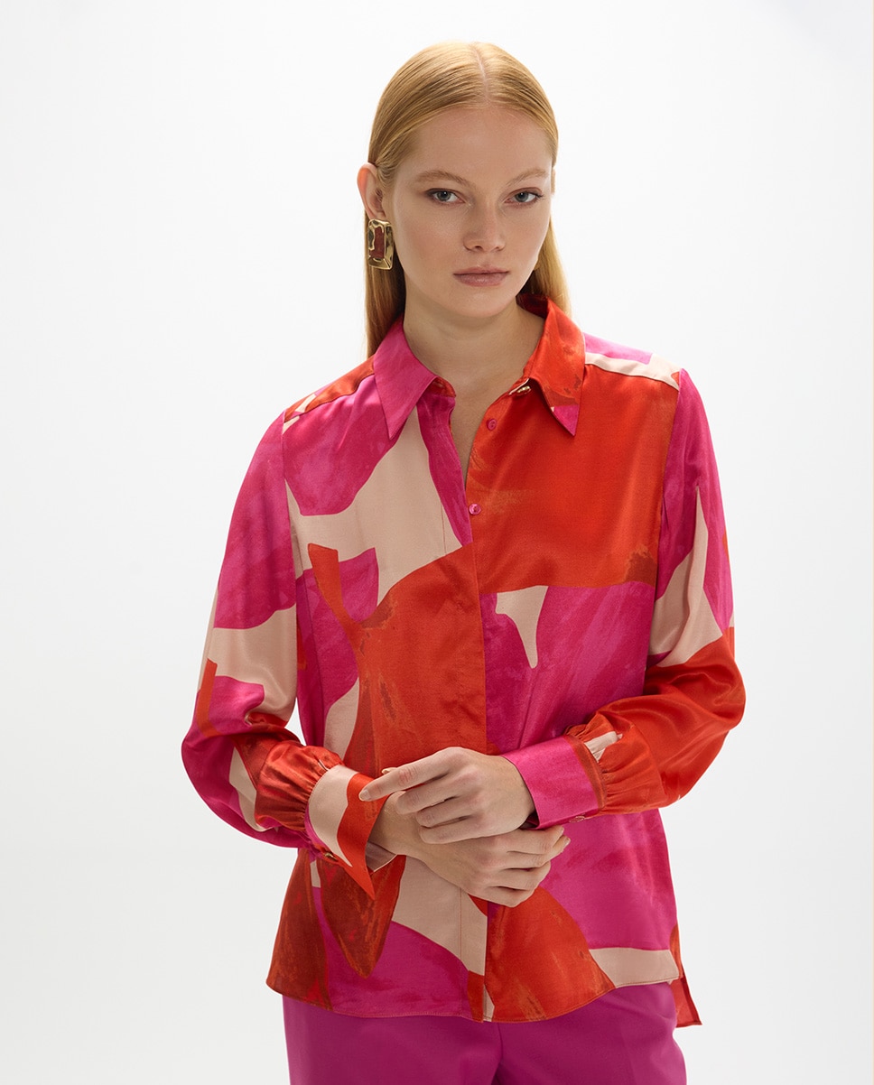 Imagem 0 de Camisa com Flor Grande de Manga Comprida