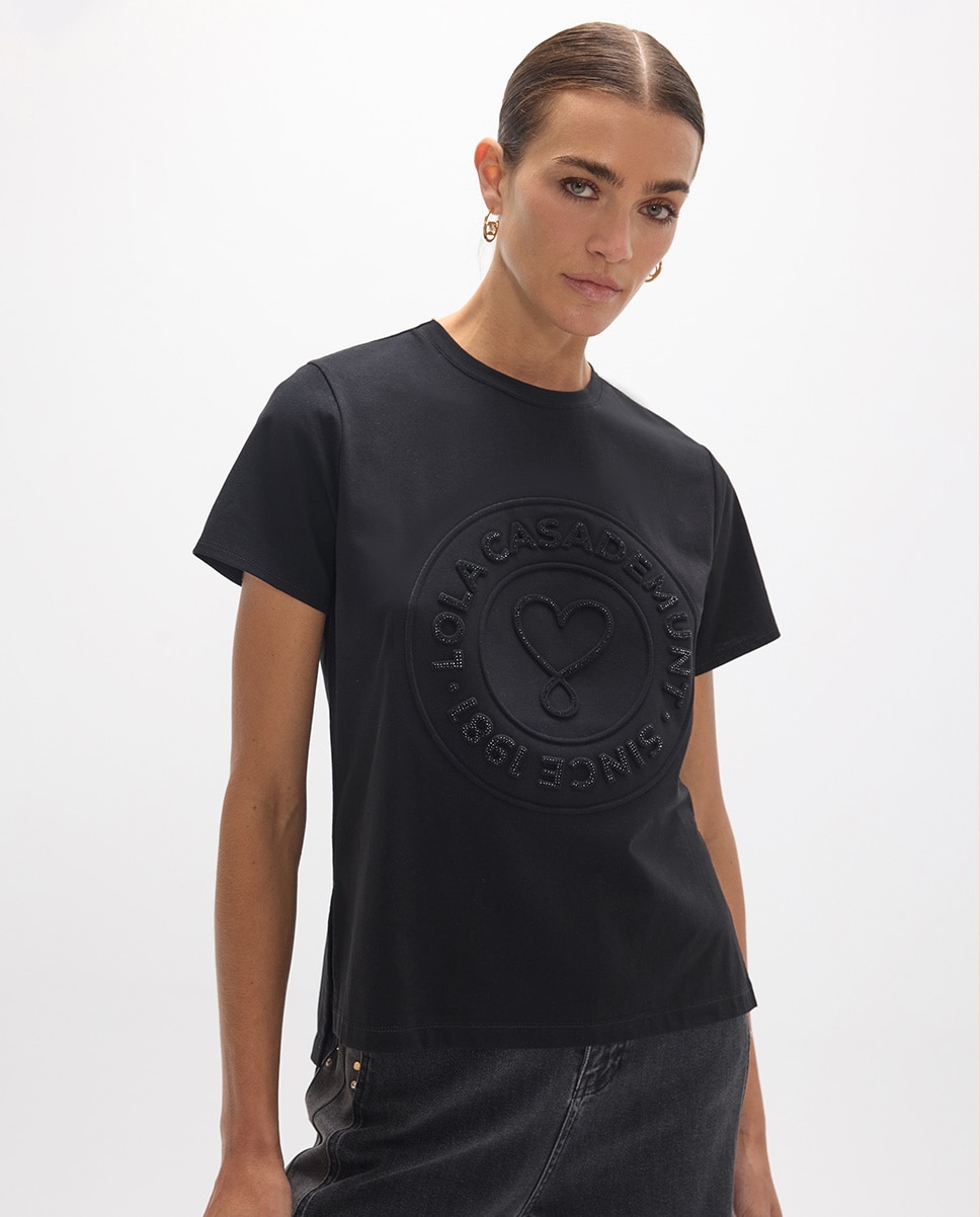 Imagem 0 de T-shirt Gola Redonda Fit com Aberturas Laterais Print Volume Posicionado
