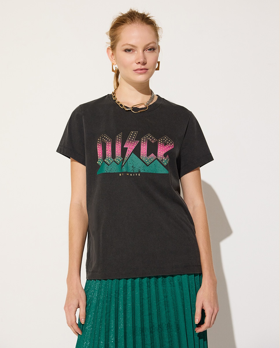 Imagem 0 de T-shirt Cello Caixa Posicionada Frontal Nice By Maite