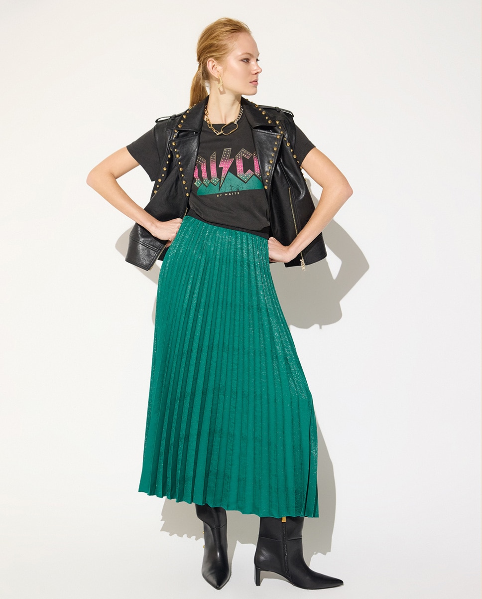 T-shirt Cello Caixa Posicionada Frontal Nice By Maite Preto-5