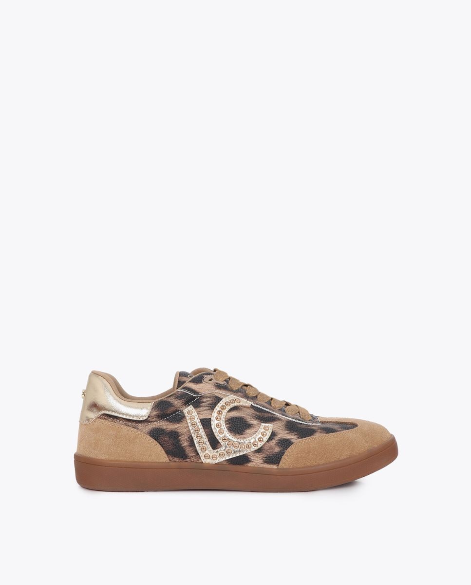 Imagem 0 de Sapatilhas Básicas com Logo e Detalhe de Tachas Animal Print