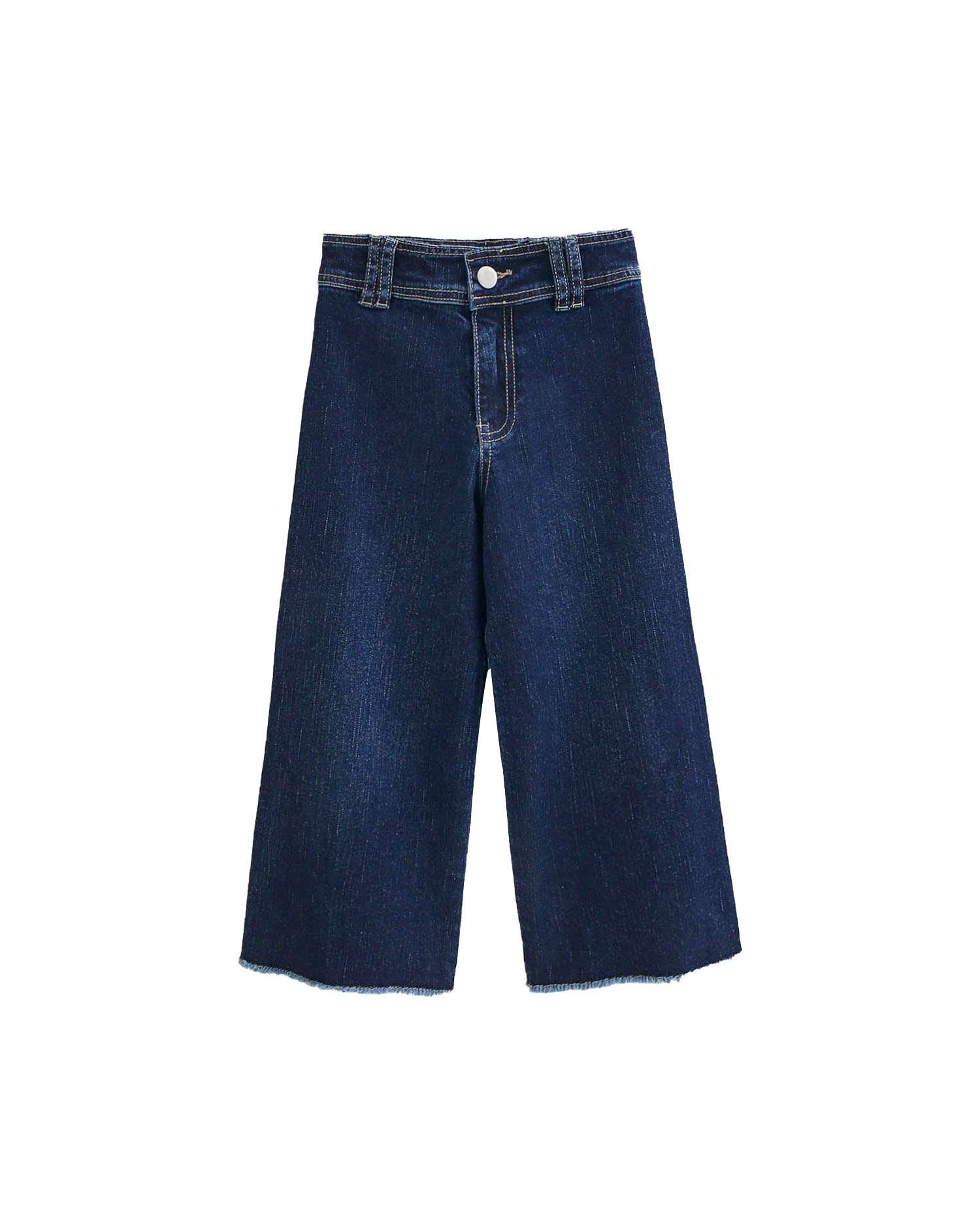 Jeans Infantil Largos Corte Culotte Azul-1