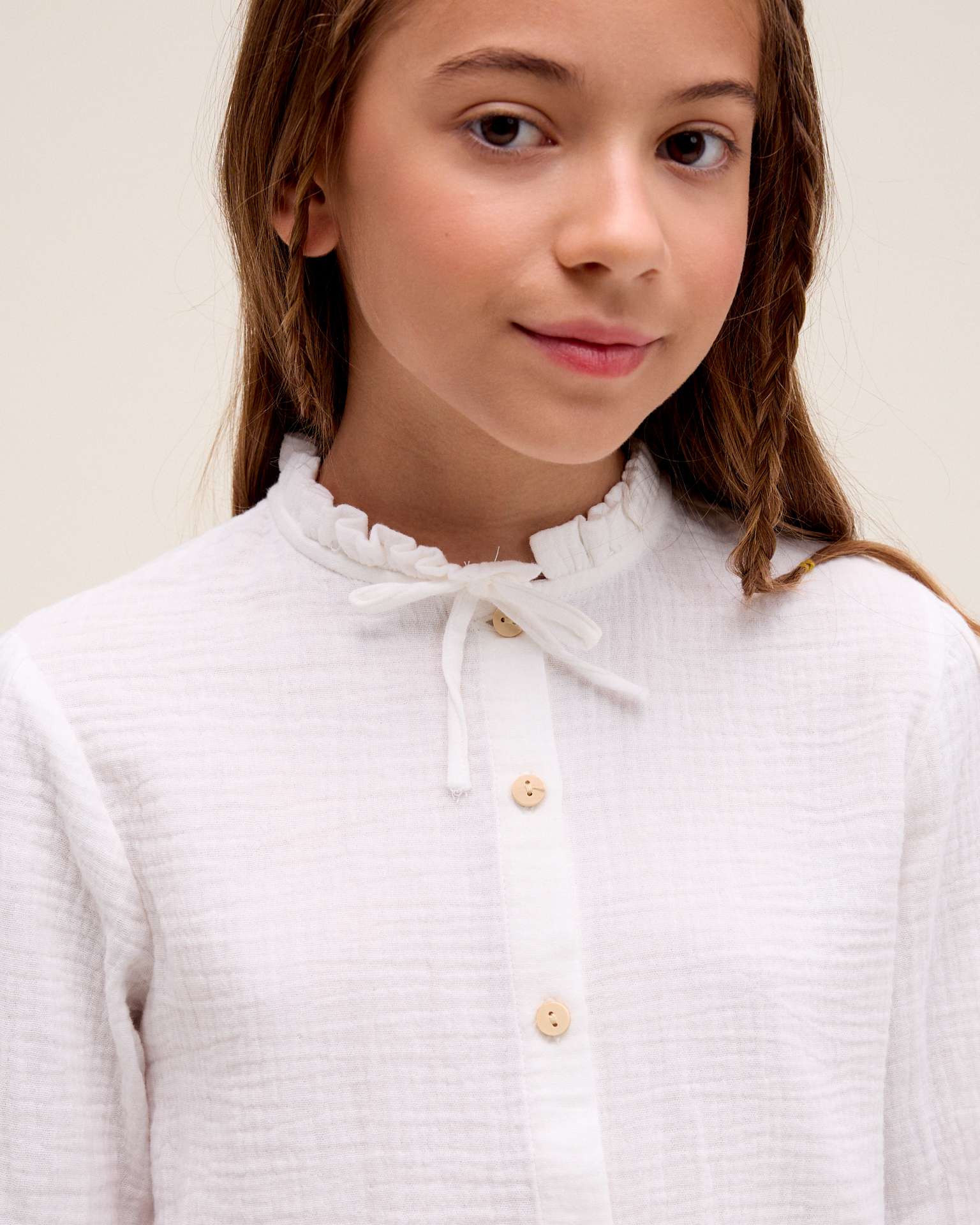 Blusa de Muselina Branco-3